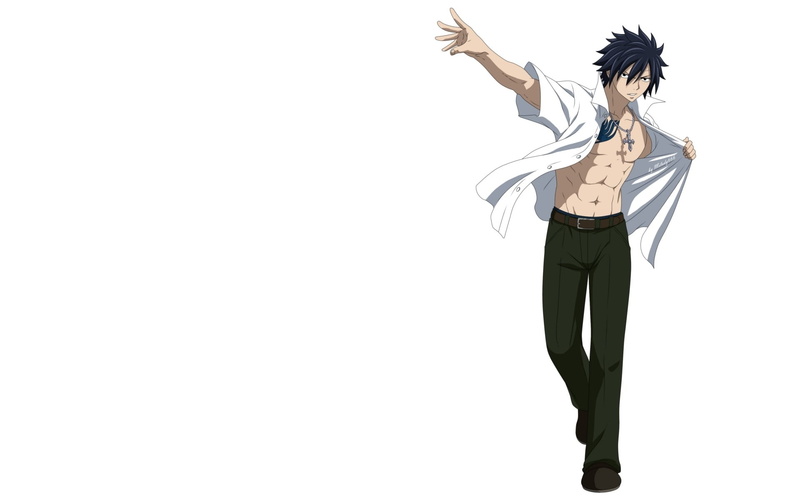 4K超清动漫壁纸 裸上身敞开衬衫的女孩配冰淇淋超养眼