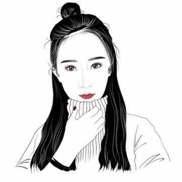 12张高清冷酷风黑白手绘女生头像