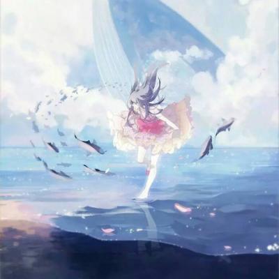 8张高清蓝色系动漫女生头像 氛围感拉满