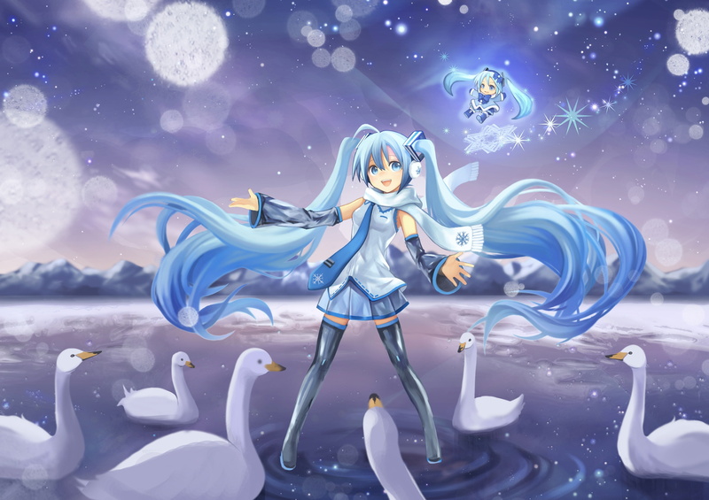 4K高清动漫壁纸：雪初音、 Vocaloid 角色绝美造型