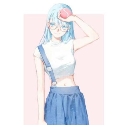 8张高清蓝色系动漫女生头像 氛围感拉满