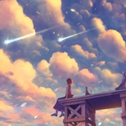 漫画女生看流星的单张头像来了