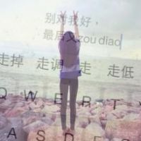 16张带字伤感款！透明键盘女生QQ头像合集