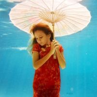 24张女生水中伤感唯美头像 适合做QQ头像的水下女孩素材