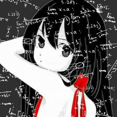 女生带数字公式的动漫头像合集 14张高清好看的女生动漫头像