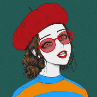 戴眼镜的可爱卡通女生头像合集 39款漫画风女头分享