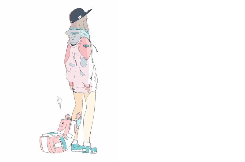 超绝二次元壁纸合集！棒球帽连帽衫少女 纸飞机短发少女全都有