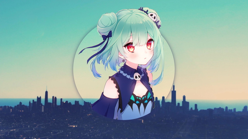 速戳！4K红发瞳二次元美少女同人壁纸 虚拟主播润羽露西娅高清图