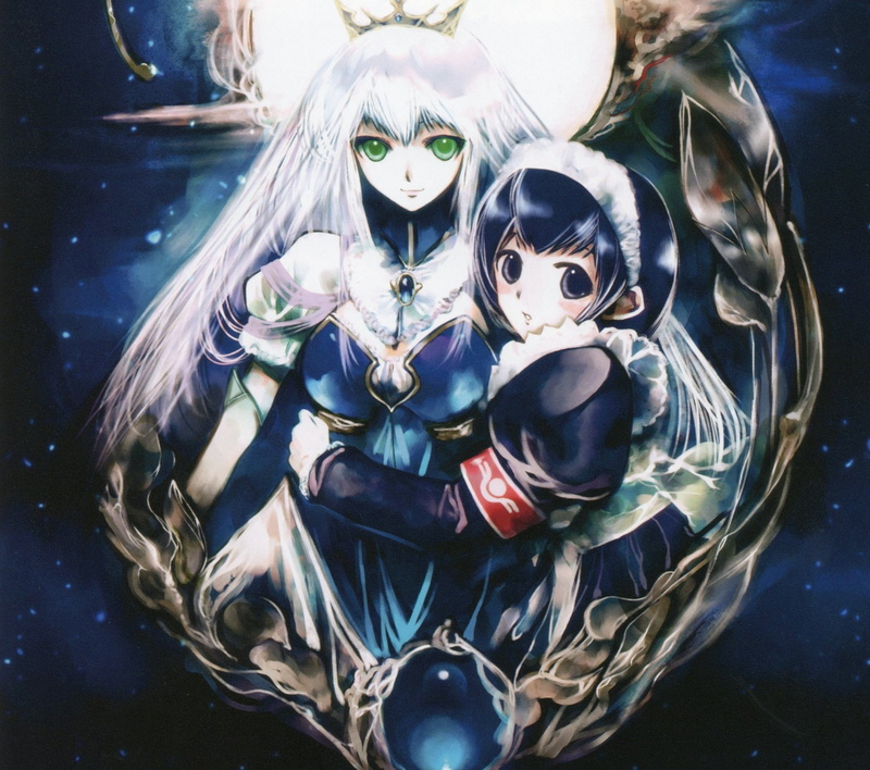 《二次元壁纸分享 星空下的银发少女们》