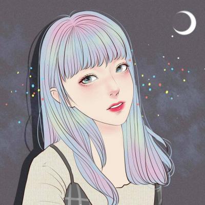 12张彩色手绘女生头像 高清个性款合集