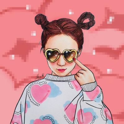 21张高清时尚手绘女生微信头像 适配微信使用的精致手绘头像合集