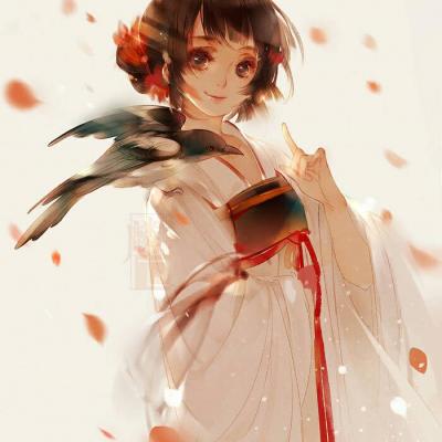 19张高清唯美古风女生动漫头像，氛围感拉满