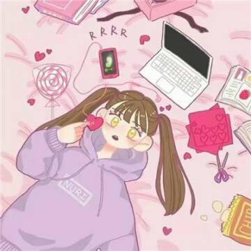 粉色系动漫清纯少女头像来啦！一共12张高清款