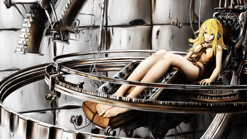 《飞轮少女》里的银发金发机器人少女壁纸合集