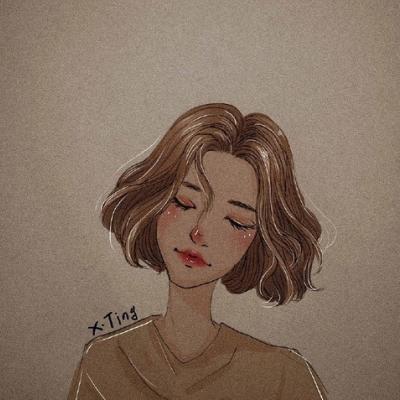 15张简约大方女生手绘微信头像 高清又好看