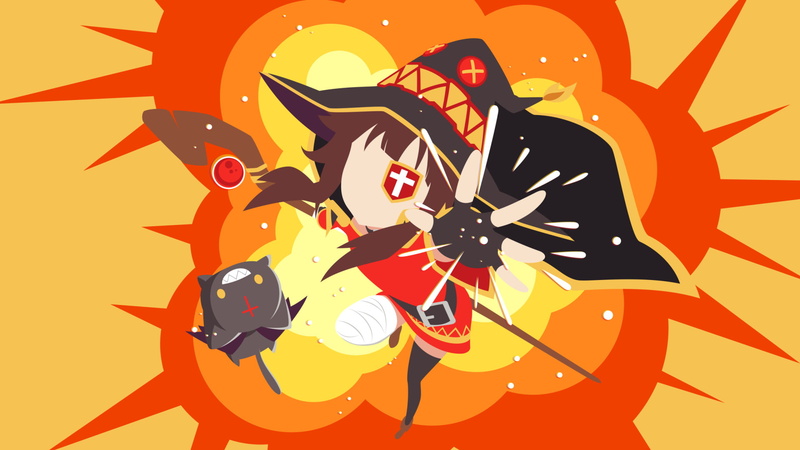 《为美好的世界献上祝福！》惠惠 豆之助 极简风高清壁纸