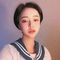 短发冷艳红唇女生头像 14张合集