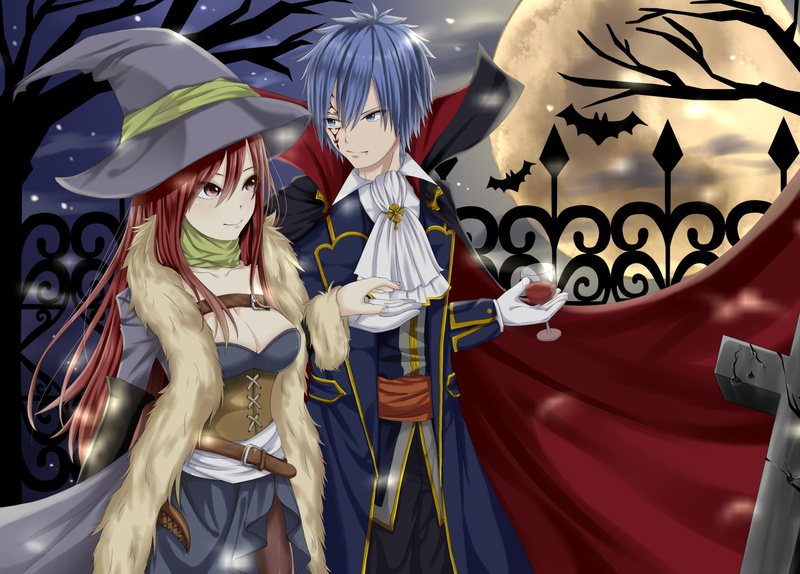 妖精的尾巴万圣节壁纸！杰拉尔&艾莎高清1080P放送