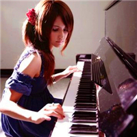 唯美弹钢琴的女生QQ头像合集（12张）