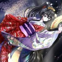 23张可爱好看的和服少女动漫头像