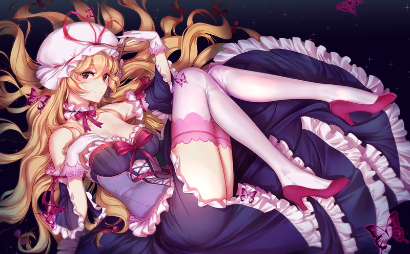 东方Project 多色手套时尚手作 金发躺姿少女1080P动漫壁纸合集