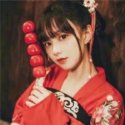 14张高清红衣霸气古风女生真人头像合集