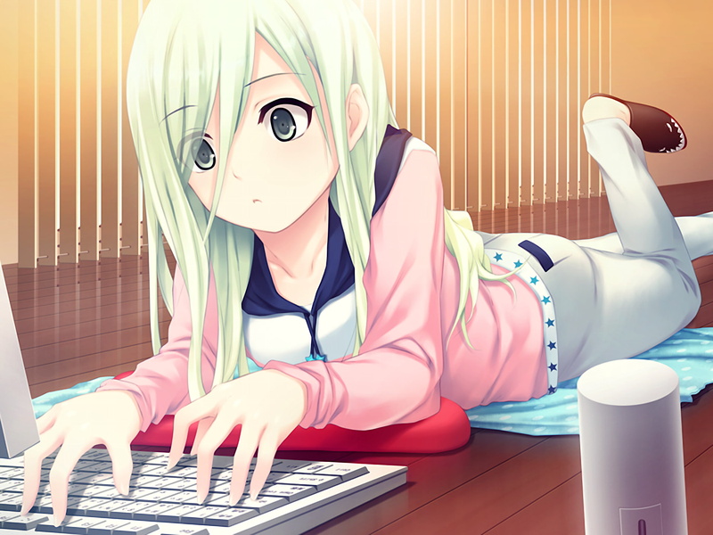 日系少女柔光静物壁纸
