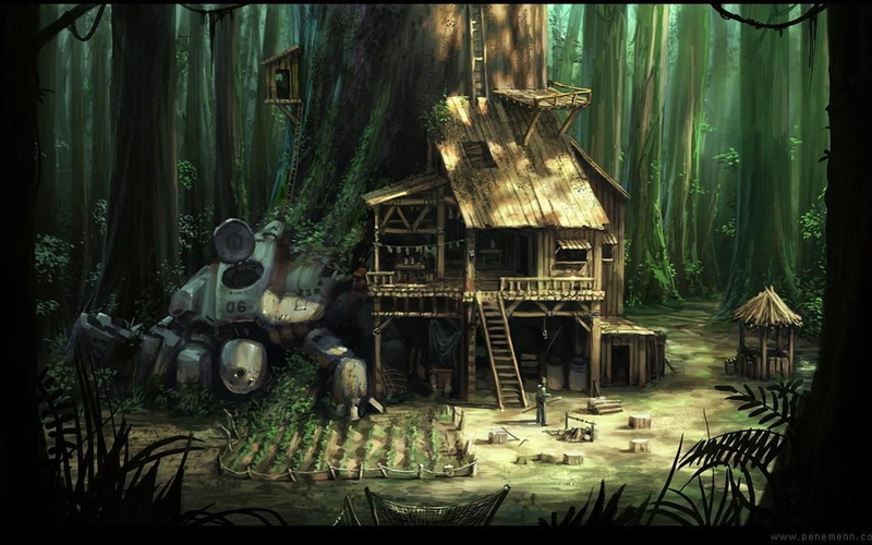 动漫风森林机甲植物建筑壁纸合集