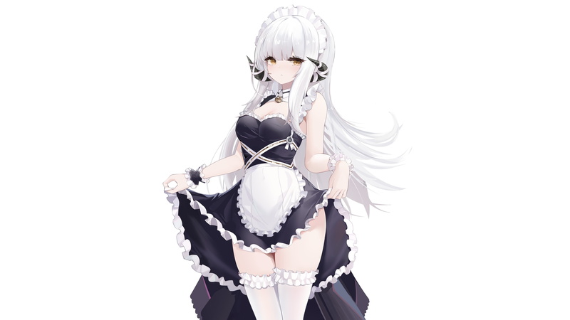 超绝4K女仆美少女壁纸！白发软妹自带氛围感