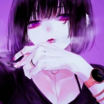 7张高清冷酷黑暗系动漫女生头像 氛围感拉满