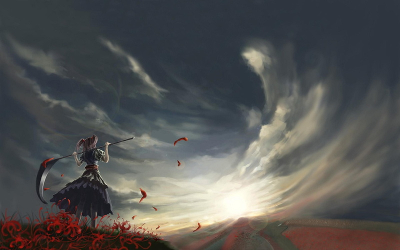 东方project少女绝美日出原野壁纸合集