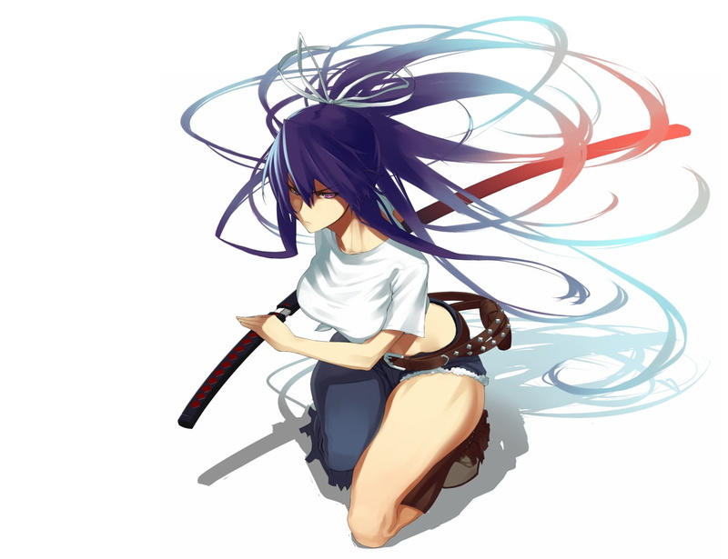 神崎 KAORI动漫壁纸合集！紫发少女持刀氛围感拉满