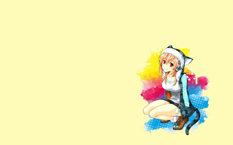 这款戴耳机的动漫风壁纸太绝了！1080P高清直接拉满