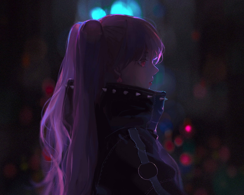 深夜氛围感动漫少女壁纸合集