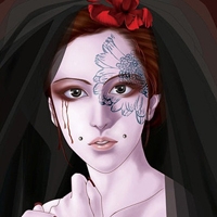 21张暗黑感拉满！惊悚风动漫女生QQ黑化头像合集