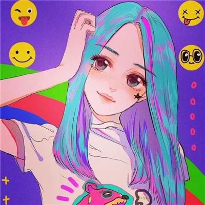12张超好看的彩色手绘女生头像 唯美彩绘风格直接存