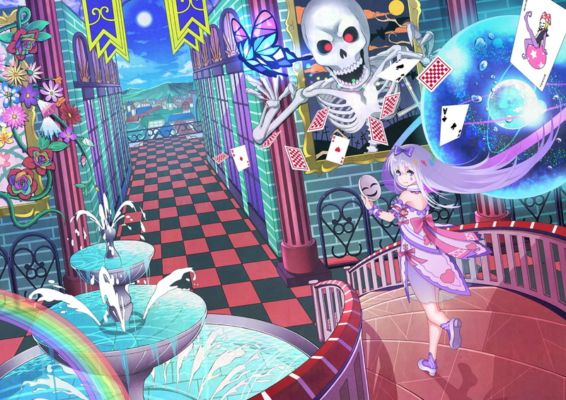 绝美面具少女骷髅主题壁纸合集