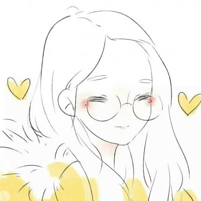 20张高清简约款！女生动漫手绘微信头像合集