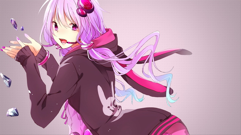 结衣结音绝美同人壁纸 紫发少女的心动瞬间