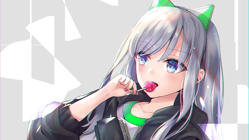 银发蓝眼少女壁纸合集