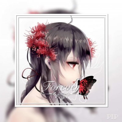 带蝴蝶的动漫女生头像合集 12张高清唯美头像分享