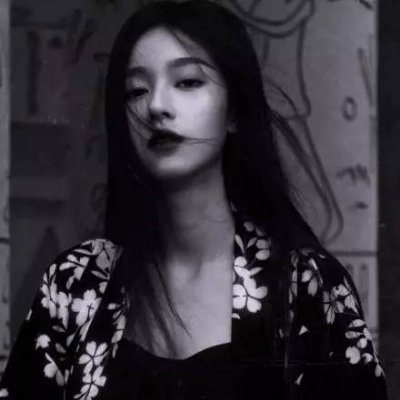 36张高清高冷孤傲黑白女生头像合集