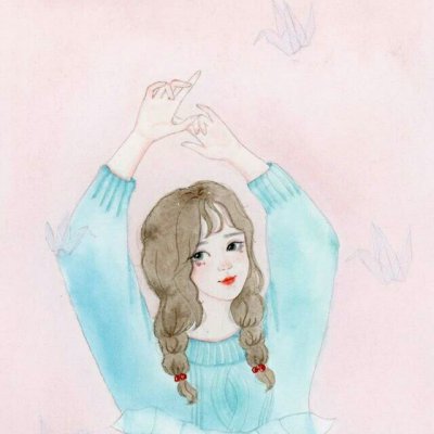10款温柔淑女风手绘卡通女生头像 适合当微信头像的高清图
