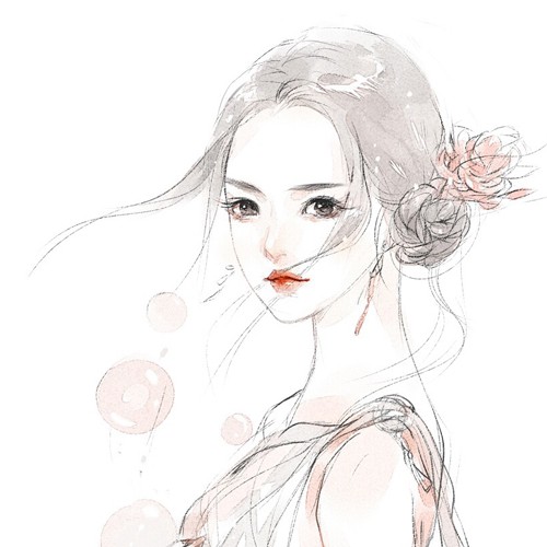 7张高清手绘文艺女生头像合集 氛围感拉满