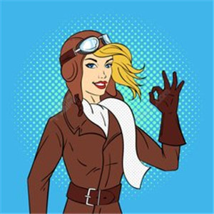 女飞行员卡通头像合集 一共10张人物头像素材