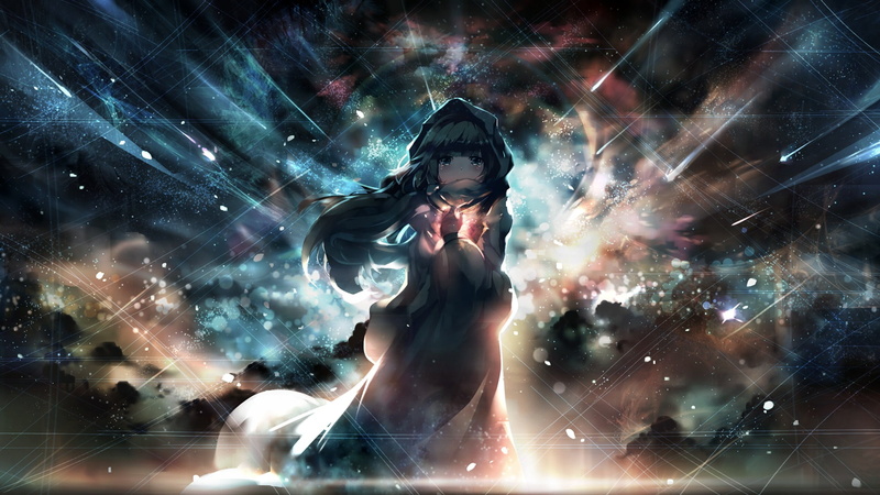 赛博霓虹下的二次元少女壁纸