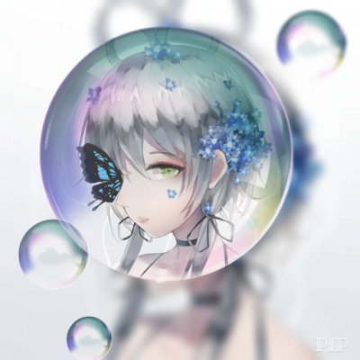 带蝴蝶的动漫女生头像合集 12张高清唯美头像分享