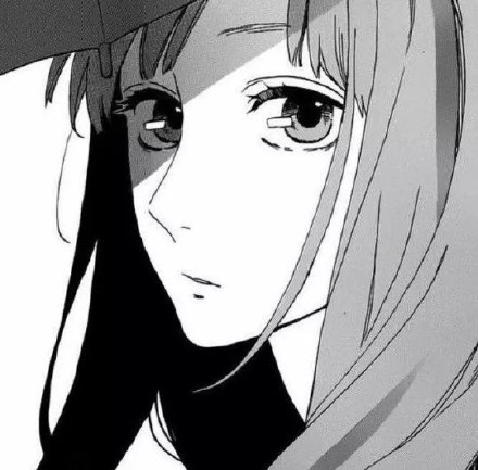 超耐看！一组黑白简约风动漫女生头像