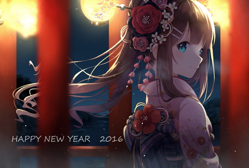动漫少女和风发饰壁纸合集