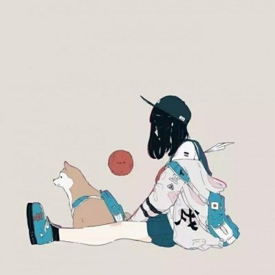 适合当微信头像的动漫女学生 8张高清背书包学生妹头像